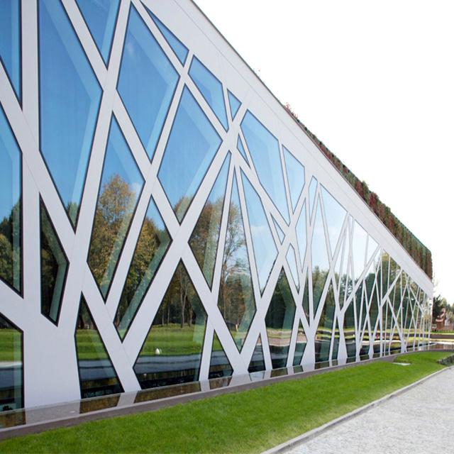 Aluminum Translucent Laminated Glass Design Glazed Curtain Wall Factory
