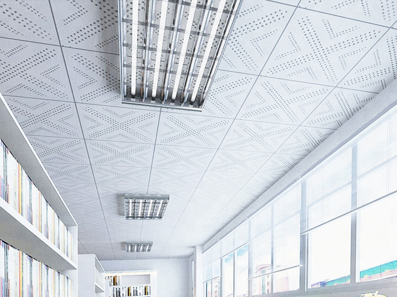 Perforated aluminium ceiling tile