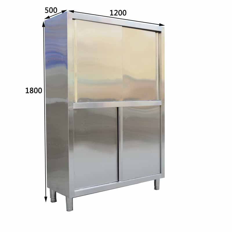 Stainless Steel Restaurant Buffet Kitchen Food Prep Work Table Bench Cabinet with Drawer & Sliding Door