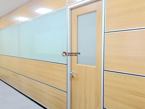 Classical Fibreboards Full Or Half Office Glass Partition Wall