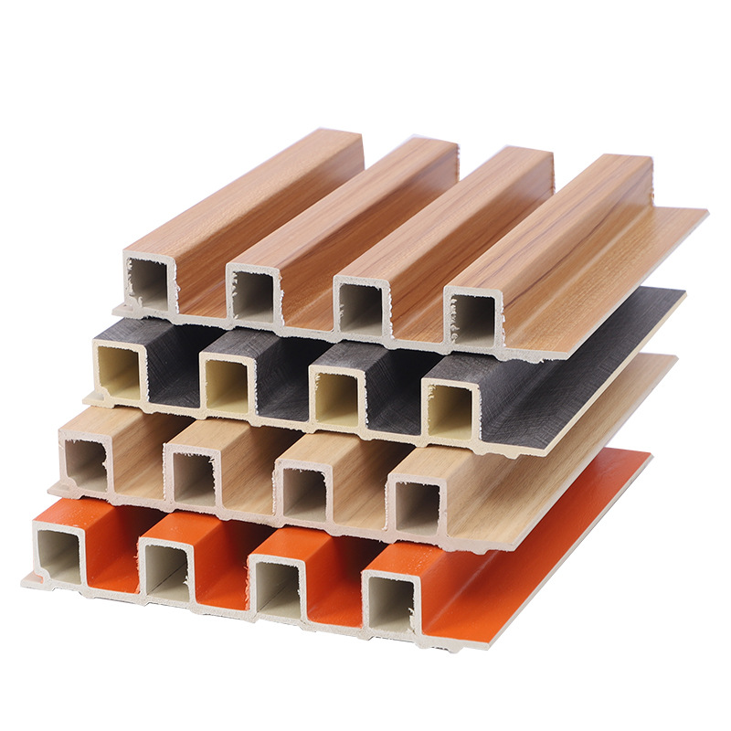 TV Grille Background Home Decoration WPC PVC Board Fluted Wall Panel