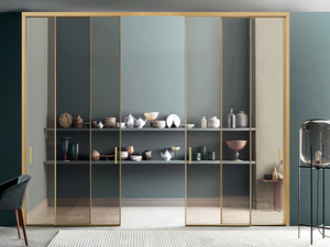 Sound Proof Aluminum Double Glass Kitchen Sliding Door 