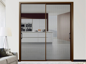 Modern Design Sound Proof Aluminum Double Glass Kitchen Sliding Door 
